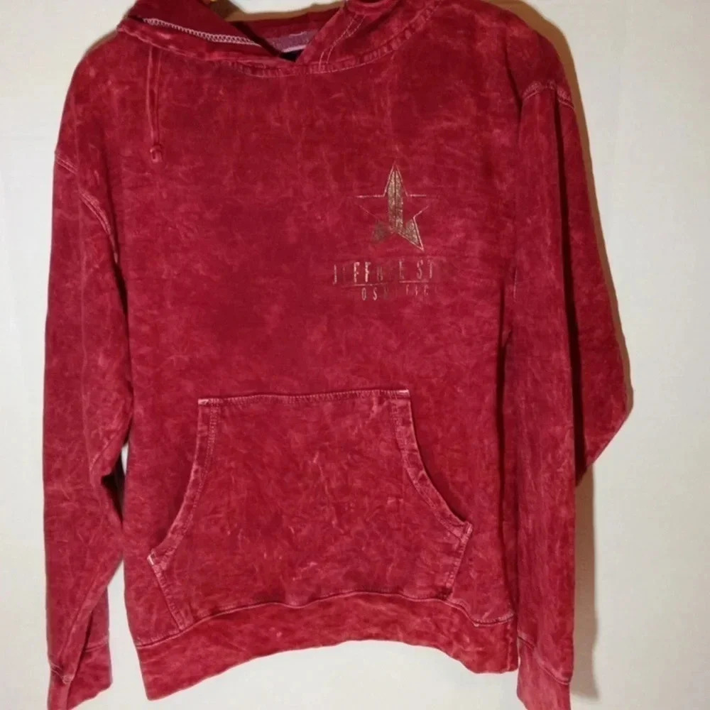 Jeffree star cosmetics tie dye maroon hoodie limited edition size small